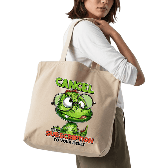 תיק בד TOTE BAG 'Cancel My Subscription' | לאנשים שפחות אוהבים ורוצים דרמות בחיים 😌