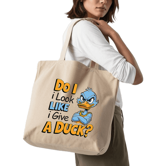 תיק בד TOTE BAG 'Give A Duck' - לאנשים שפשוט לא מתרגשים מכלום 🦆😎