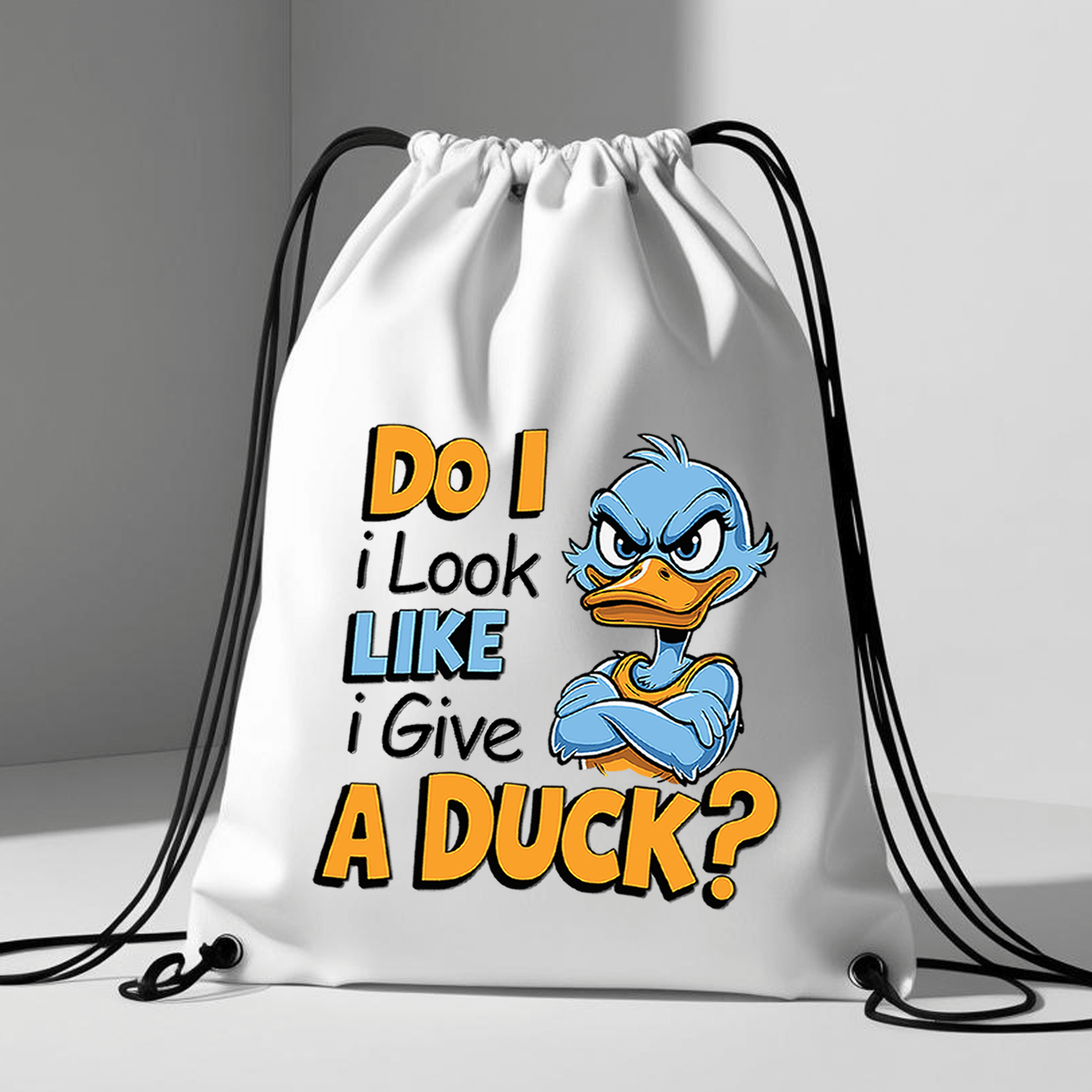תיק שרוכים 'Give A Duck' - לאנשים שפשוט לא מתרגשים מכלום 🦆😎