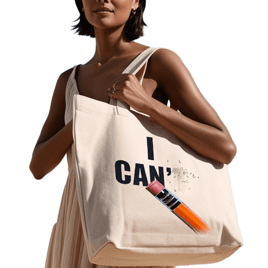 תיק בד TOTE BAG '(t)I Can' - מחקו את הבלתי אפשרי והפכו אותו לאפשרי! ✨