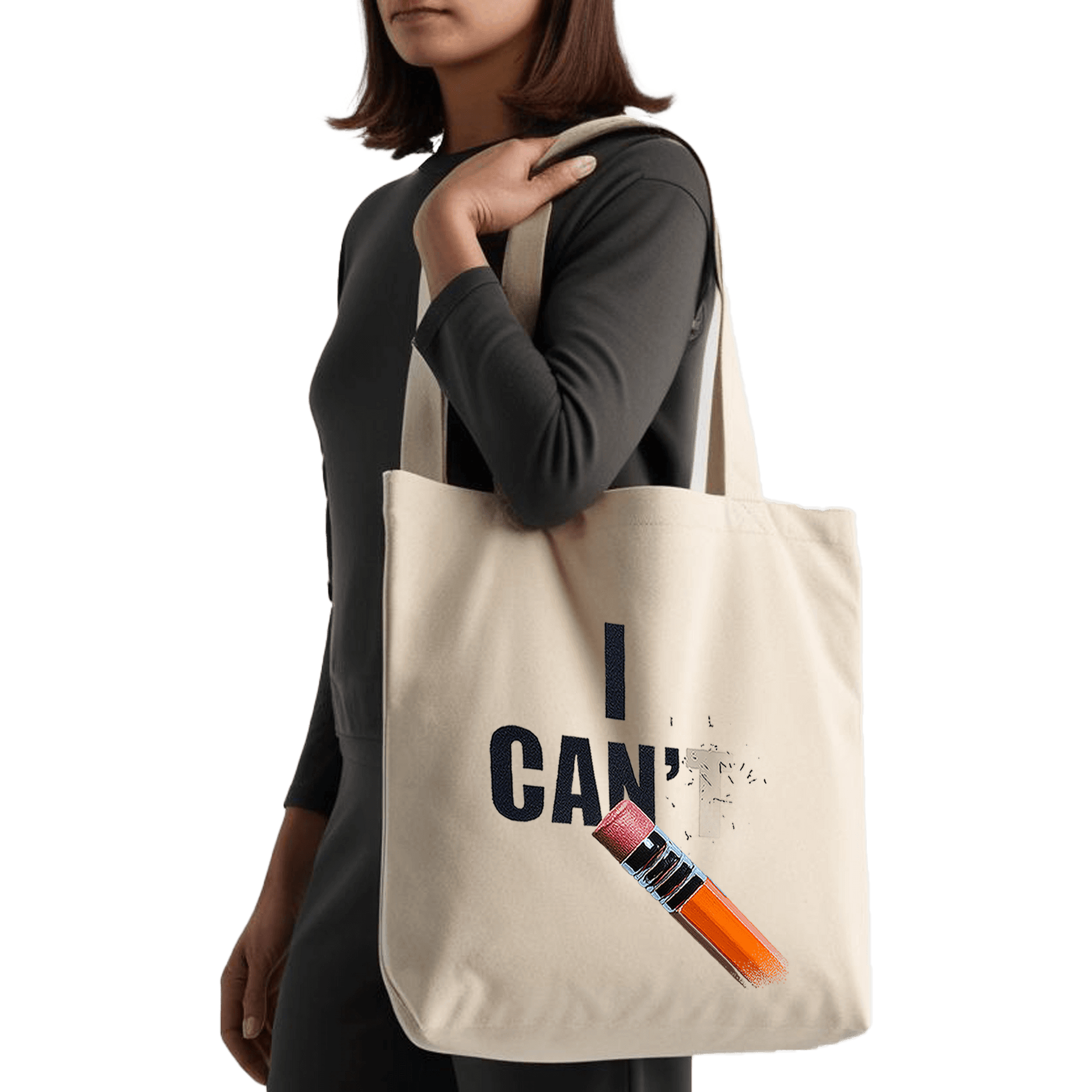 תיק בד TOTE BAG '(t)I Can' - מחקו את הבלתי אפשרי והפכו אותו לאפשרי! ✨