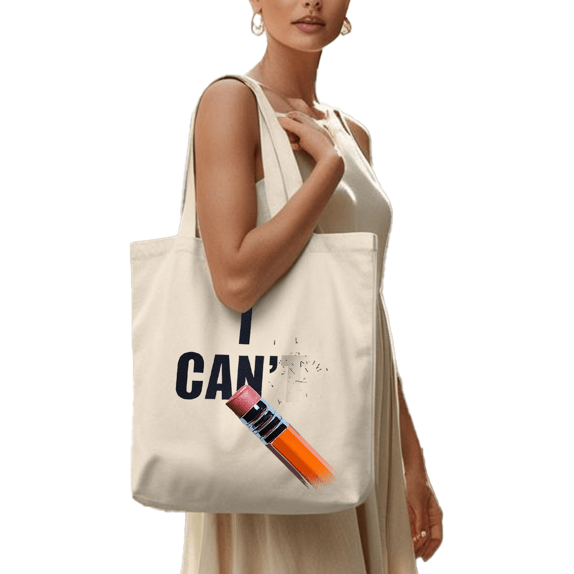 תיק בד TOTE BAG '(t)I Can' - מחקו את הבלתי אפשרי והפכו אותו לאפשרי! ✨