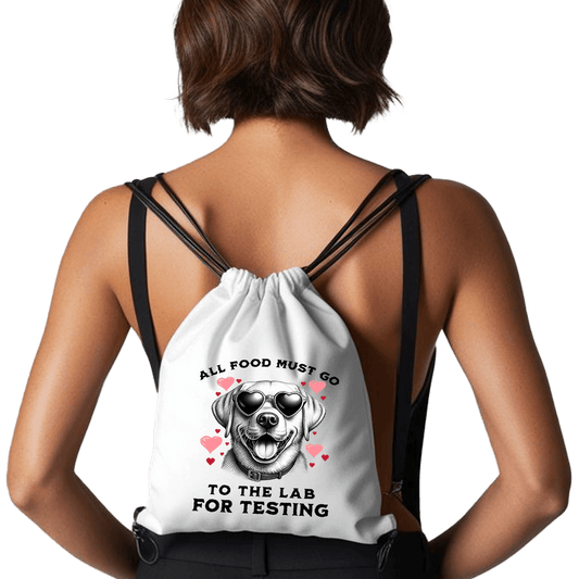 תיק שרוכים 'Lab Testing' - מושלמת לחובבי כלבים ולאוהבי אוכל אמיתיים 🐶