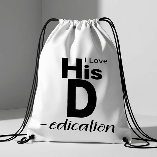 תיק שרוכים 'I Love His D' - עיצוב שובב עם טוויסט מעניין😉