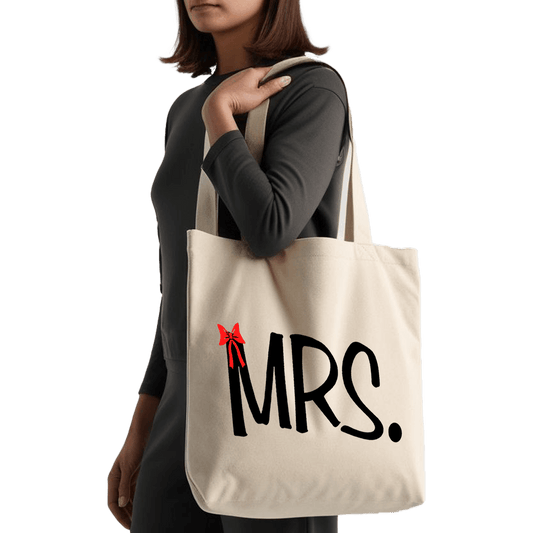 תיק בד TOTE BAG 'מיס סטייל' -  עיצוב מינימליסטי, נשי, ומהמם 💍❤️