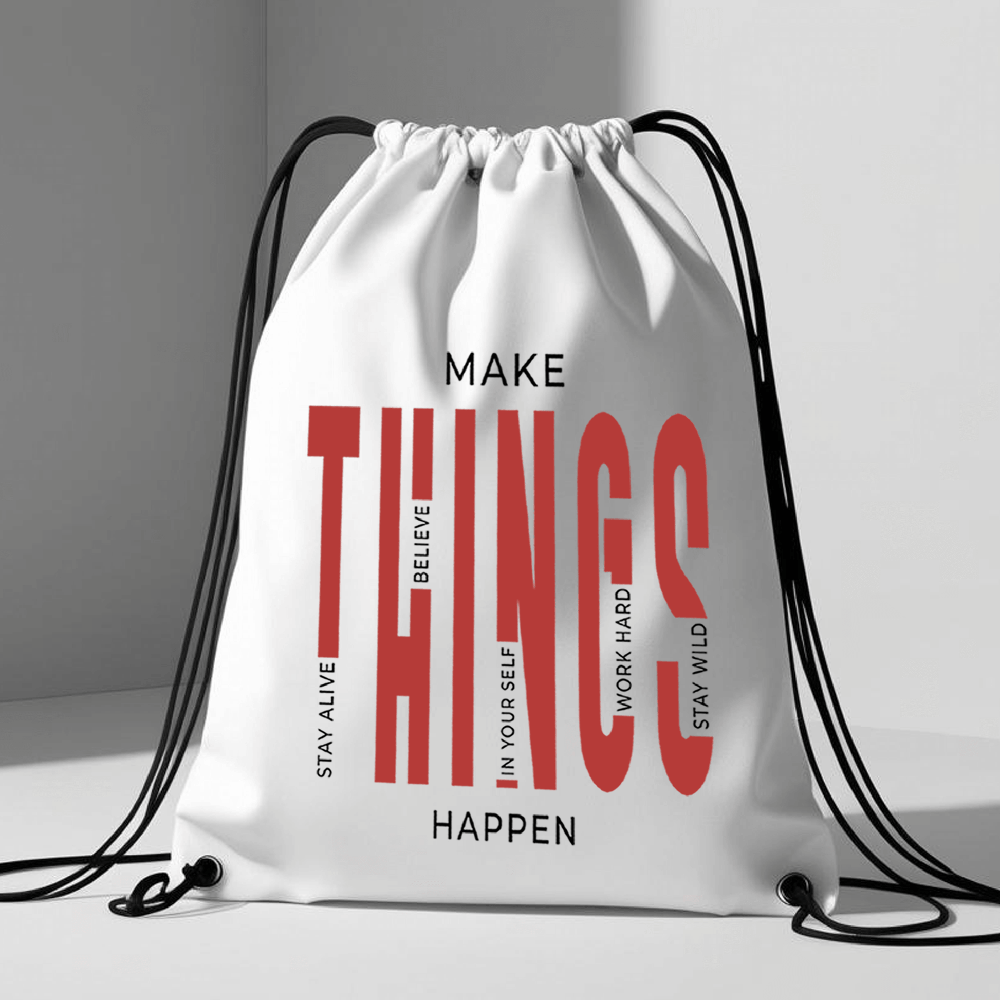 תיק שרוכים 'Make Things Happen' | השראה בכל צעד 💪