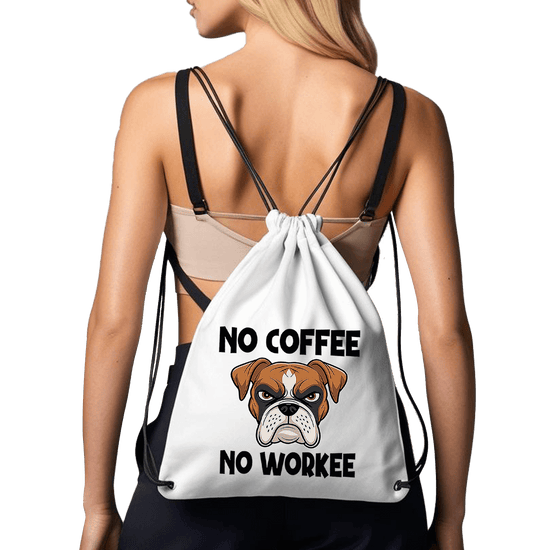 תיק שרוכים 'No Coffee - No Workee' - לאוהבי קפה אמיתיים שלא מתחילים את היום שלהם בלי אחד ☕