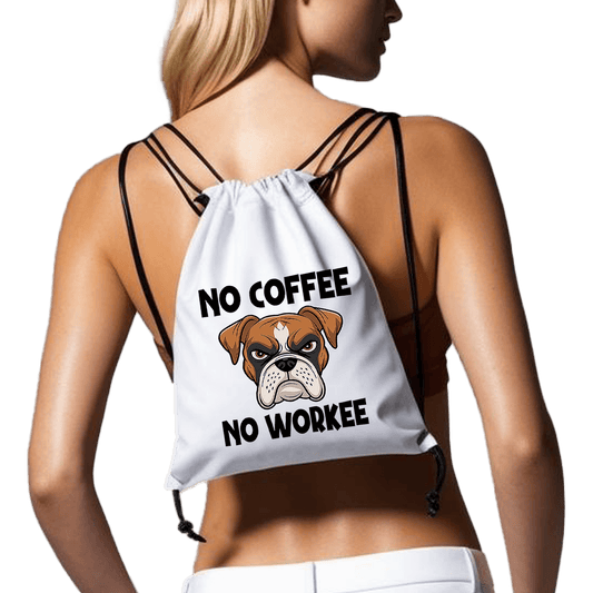 תיק שרוכים 'No Coffee - No Workee' - לאוהבי קפה אמיתיים שלא מתחילים את היום שלהם בלי אחד ☕