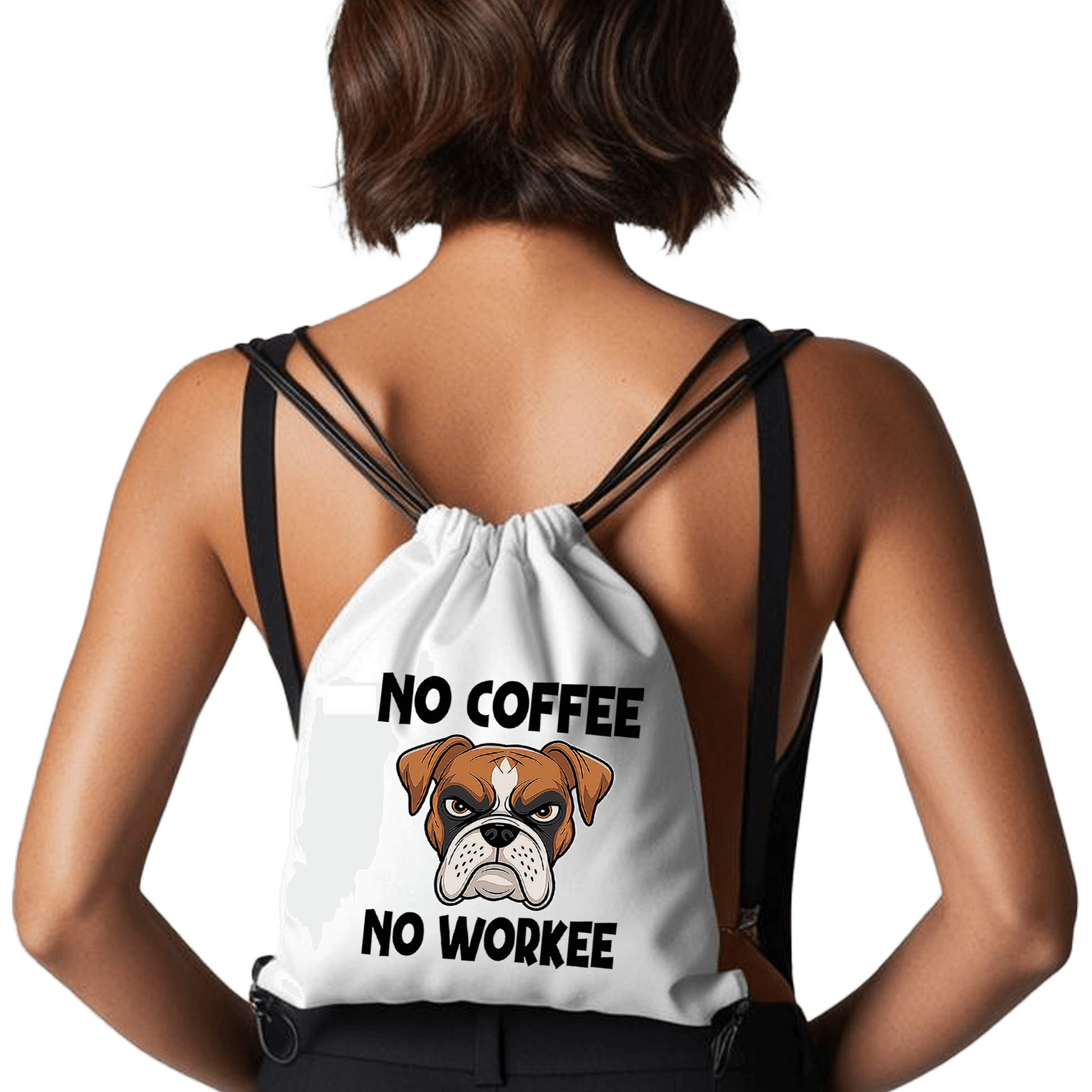 תיק שרוכים 'No Coffee - No Workee' - לאוהבי קפה אמיתיים שלא מתחילים את היום שלהם בלי אחד ☕