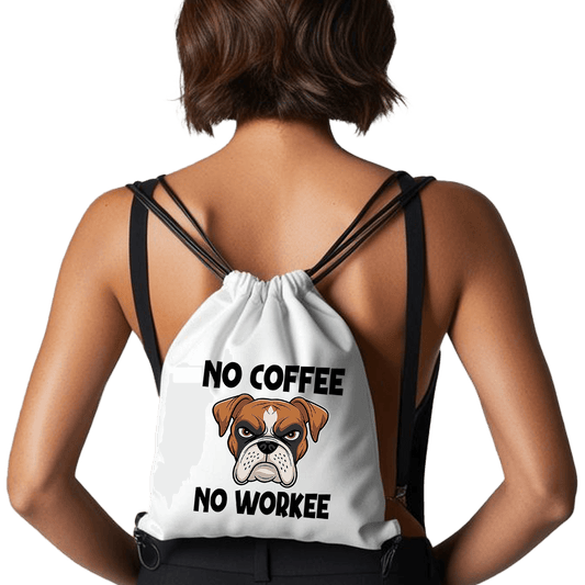 תיק שרוכים 'No Coffee - No Workee' - לאוהבי קפה אמיתיים שלא מתחילים את היום שלהם בלי אחד ☕