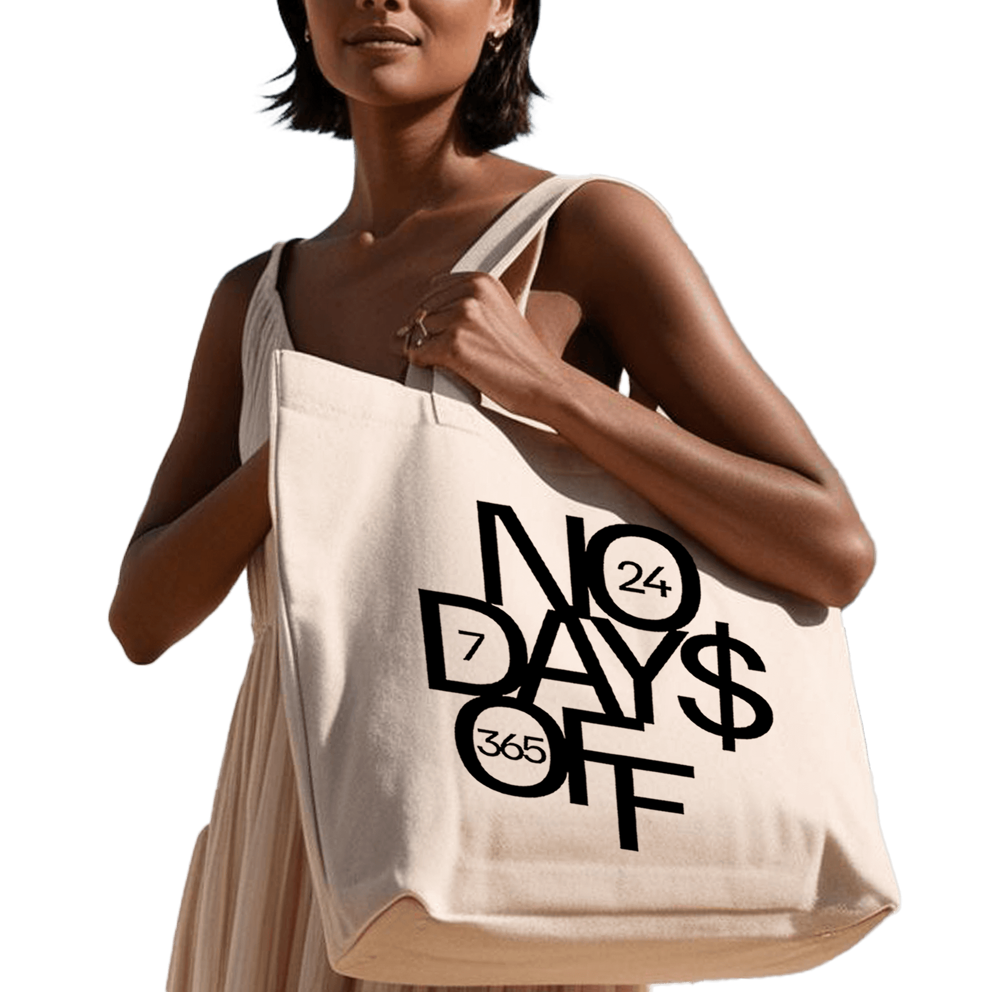 תיק בד TOTE BAG 'No Days Off' - ככה נראית מחויבות אמיתית 💸🔥