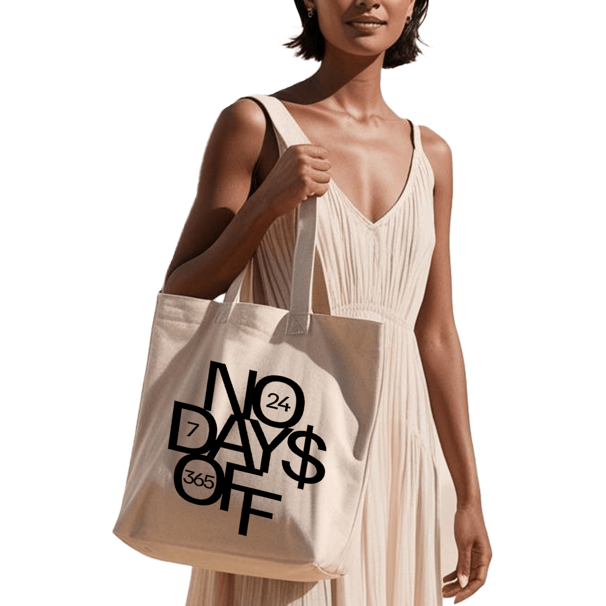 תיק בד TOTE BAG 'No Days Off' - ככה נראית מחויבות אמיתית 💸🔥