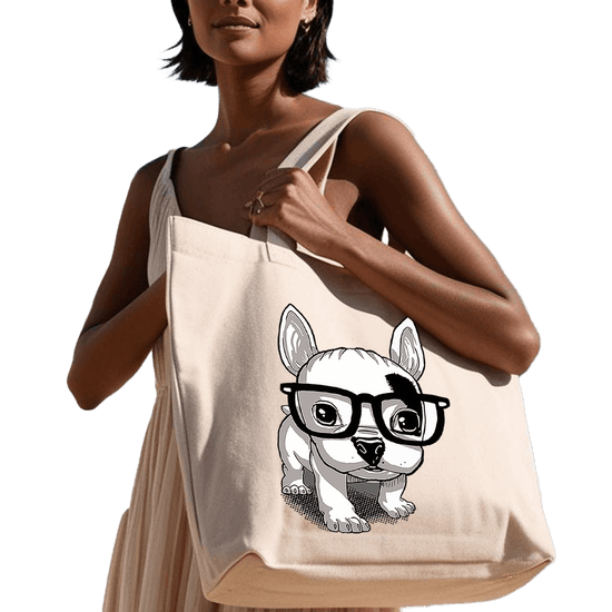 תיק בד TOTE BAG 'סמארט פאפ' בעיצוב מגניב ומיוחד שמוסיפים מלא סטייל לארון 🐶