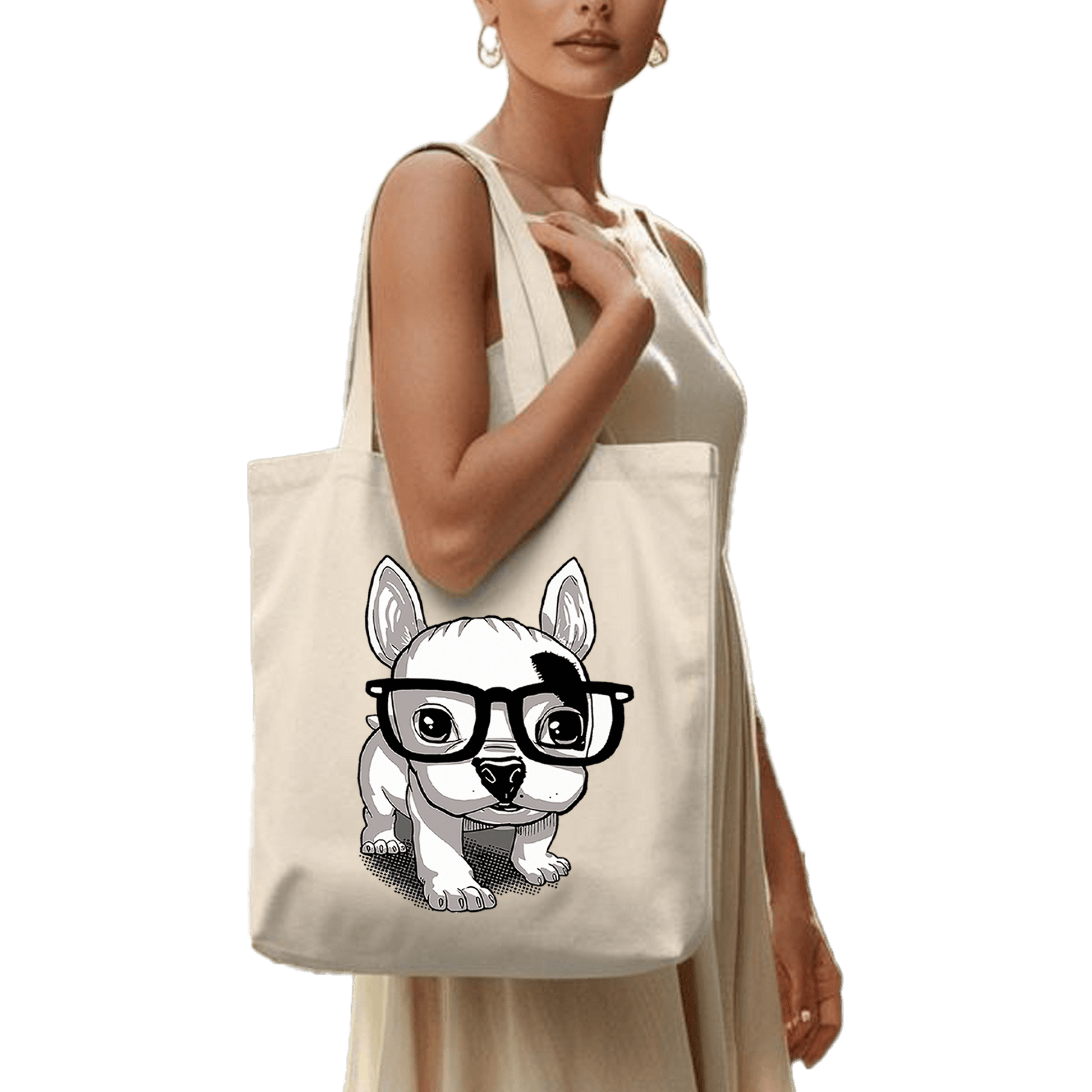 תיק בד TOTE BAG 'סמארט פאפ' בעיצוב מגניב ומיוחד שמוסיפים מלא סטייל לארון 🐶