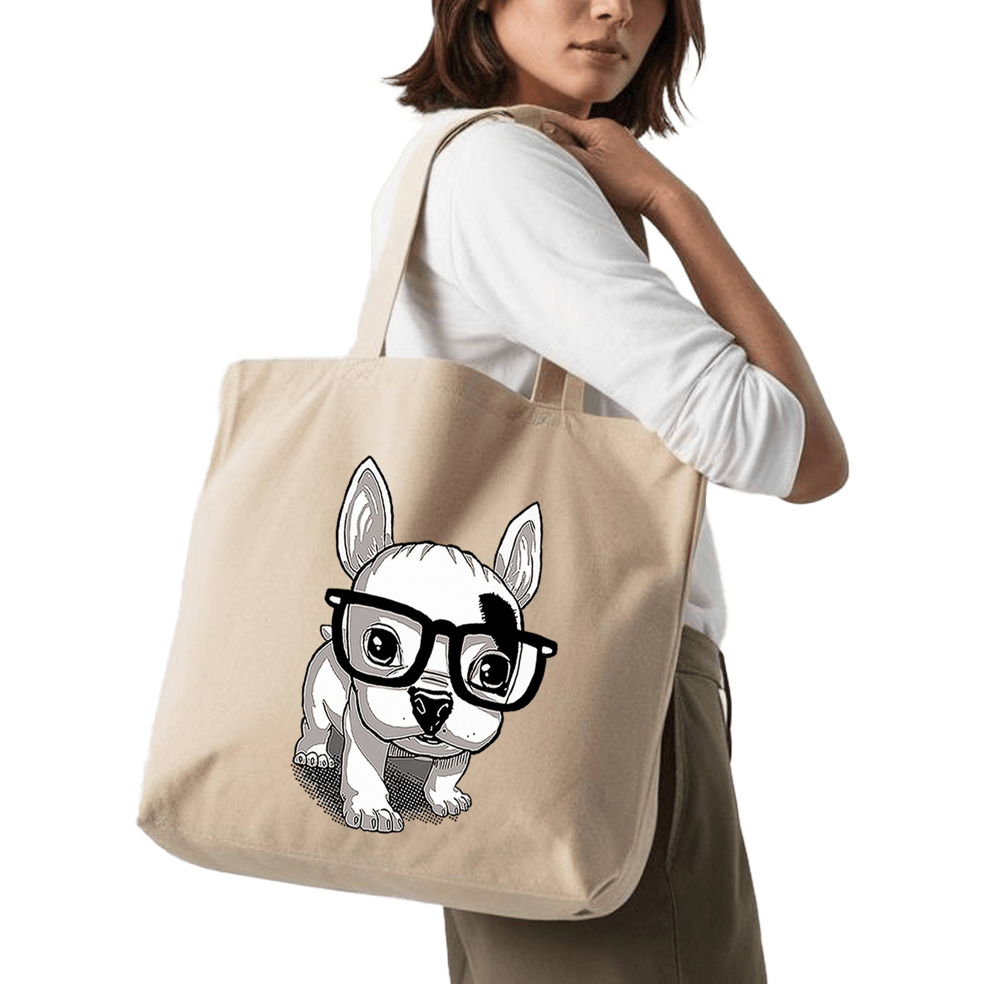 תיק בד TOTE BAG 'סמארט פאפ' בעיצוב מגניב ומיוחד שמוסיפים מלא סטייל לארון 🐶